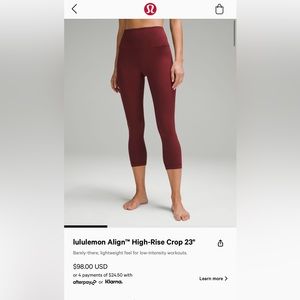 lululemon Align™ High-Rise Crop 23"